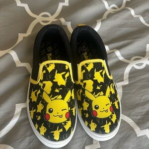 NEW Pokémon Pikachu Kids Slip-On Shoes - Black and Yellow